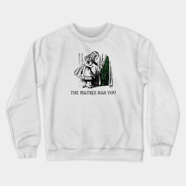 Matrix Has You Crewneck Sweatshirt by Mami Ampel